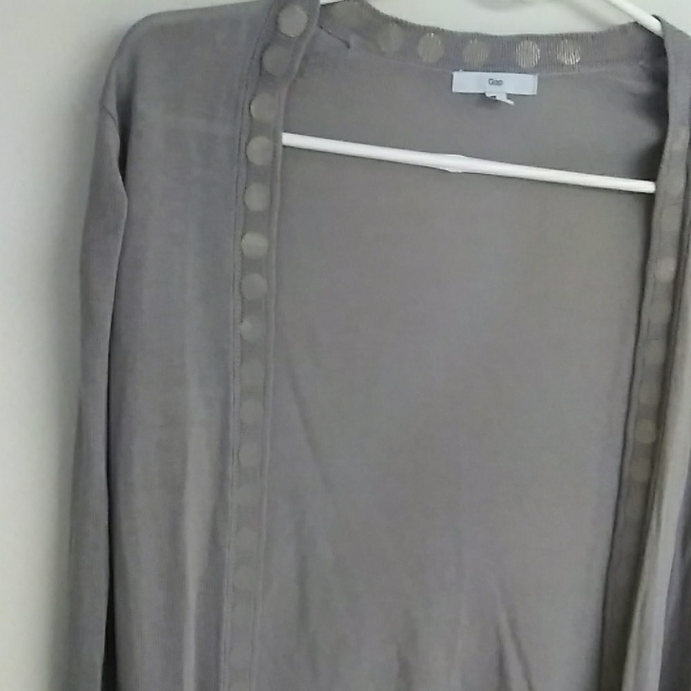 Gap S Grey Open Front Cardigan
